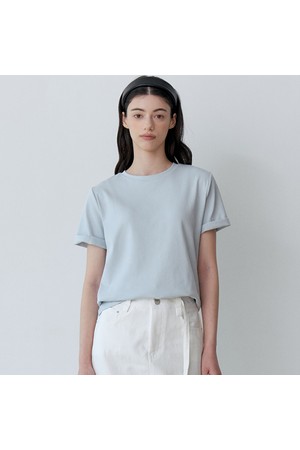 CUFF SLEEVE SHORT T-SHIRT 5COLOR
