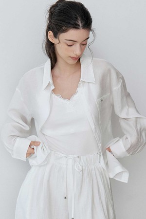 SEMI SHEER LOOSE FIT SHIRT+PANTS SET-UP (IV)