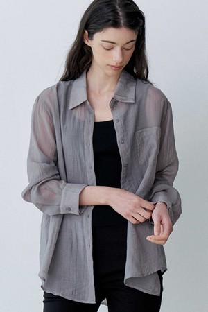 SUMMER LOOSE FIT SHEER SHIRT (SBL)