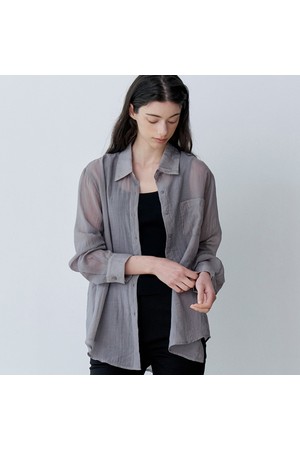 SUMMER LOOSE FIT SHEER SHIRT (GY)