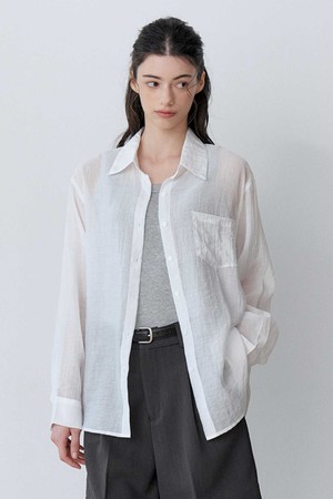 SUMMER LOOSE FIT SHEER SHIRT (YE)