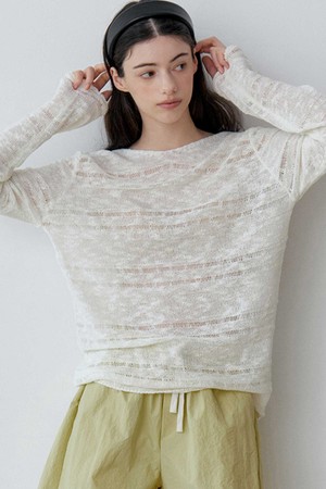SHEER SLUB BOATNECK KNIT (SBL)
