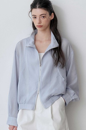 STAND NECK ZIP-UP JUMPER (SBL)