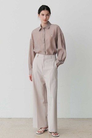 STRAIGHT WIDE SLACKS (LBE)