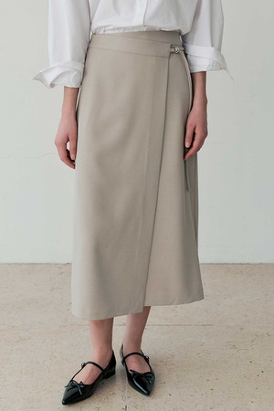 STRAP WRAP LONG SKIRT (BE)