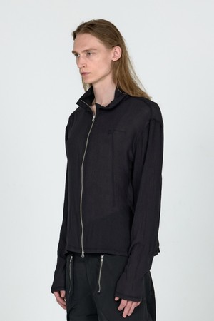 MPa VEIL CREPE ZIP JACKET (BLACK)