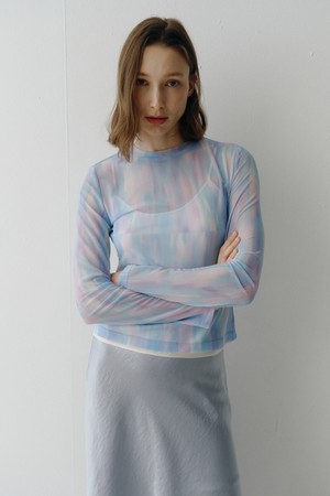 SILK LONG SLEEVE TOP with CAMISOLE