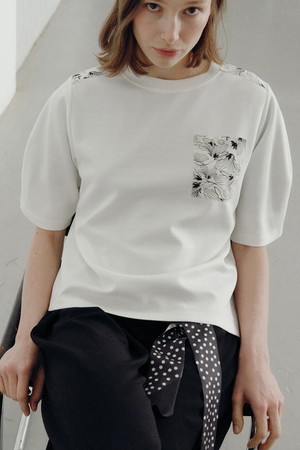 SILK BELL SLEEVE TOP [FLOWER]