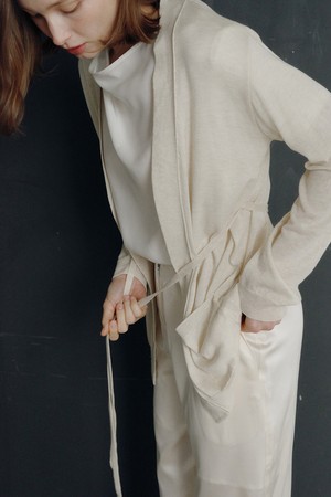SILK KNIT ROBE [IVORY]