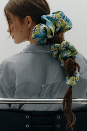 SILK PATTERN SCRUNCH [LARGE]