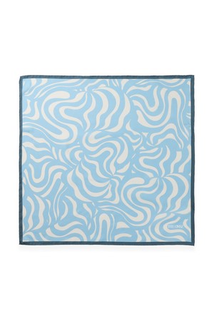SILK BLUE WAVY SCARF
