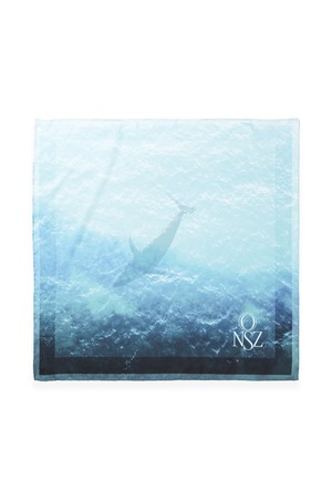 SILK OCEAN WHALE SCARF