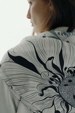 SILK WIND FLORAL SCARF