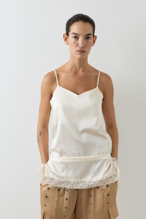 SILK LACE CAMISOLE [IVORY]