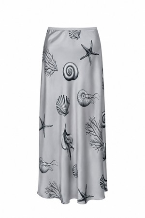 [3rd RE-ORDER] [NEW Color] SILK FLARE SKIRT [SEASHELL]