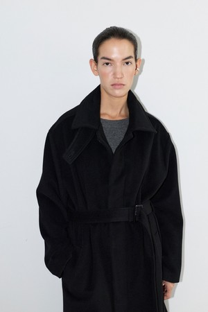 [Pre-order] CASHMERE OVERFIT SINGLE COAT [BLACK]