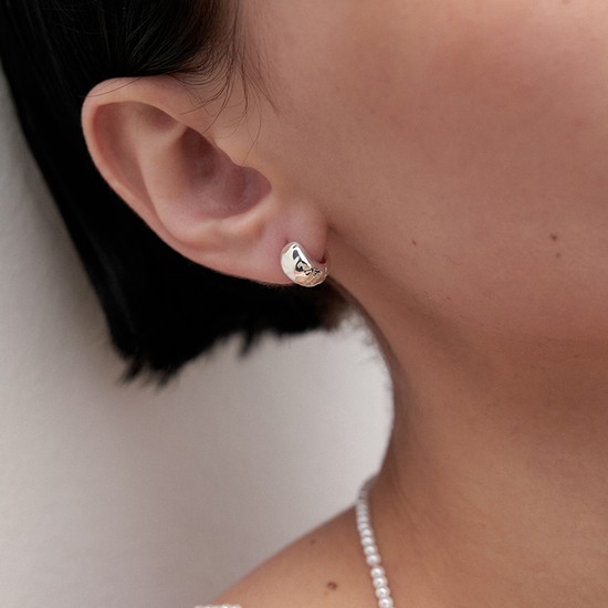 invert slim onetouch earring - silver
