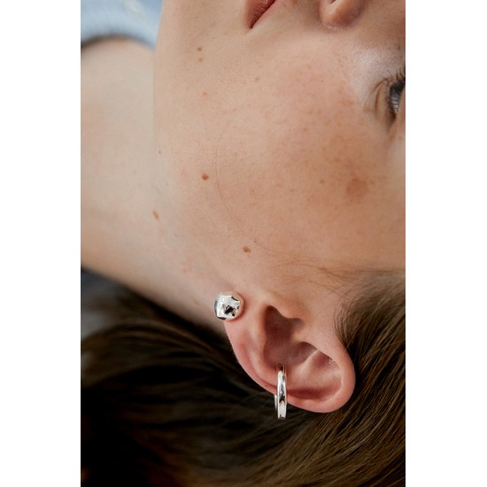 bumpy mini earring - silver