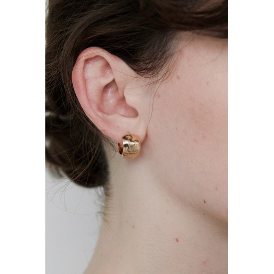 bumpy onetouch earring - gold