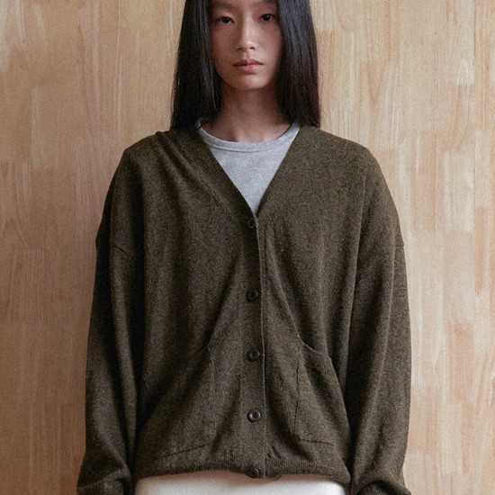 Pocket Knit Cardigan - Khaki