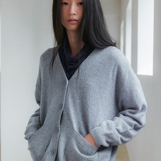 Pocket Knit Cardigan - Blue
