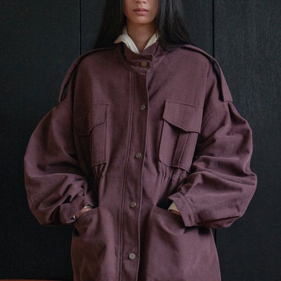 Puff Cotton Jacket - Brown
