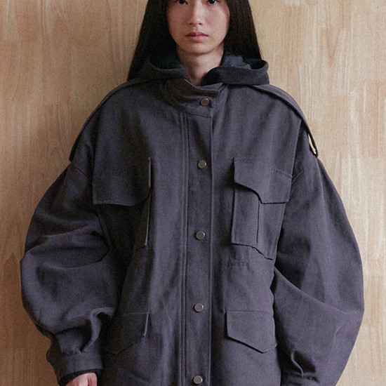 Puff Cotton Jacket - Charcoal