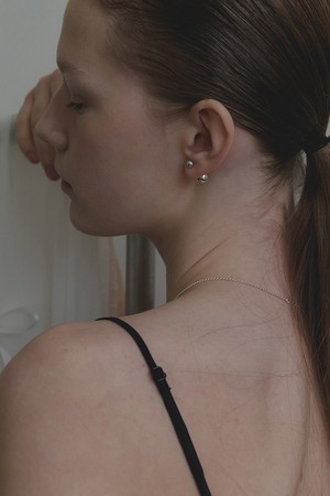 symmetry ball earring - silver