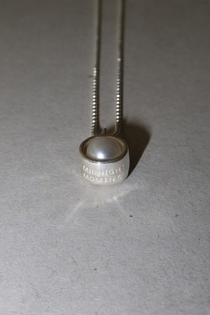 soak bezel chain necklace - silver