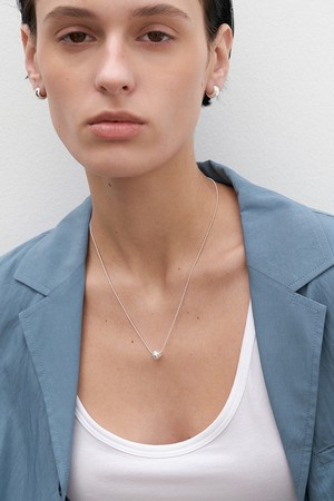mini bumpy necklace - silver