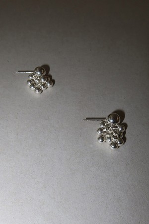 popping ball earring - silver