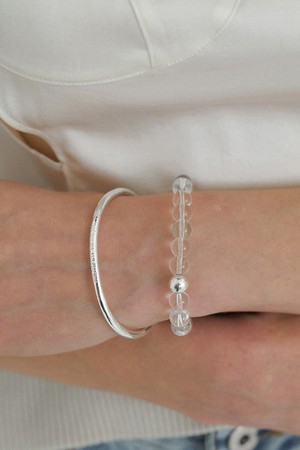 sheer logo ball bracelet