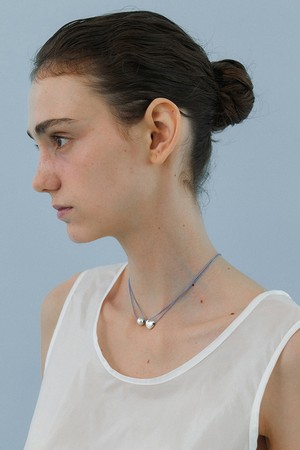 two line blue necklace