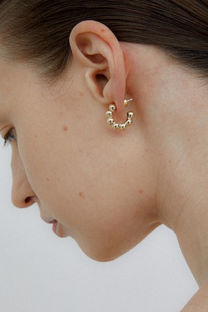 bubble hoop mini earring - gold