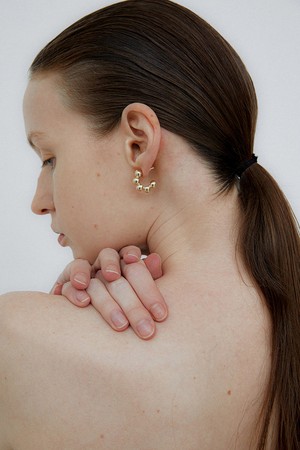 bubble hoop earring