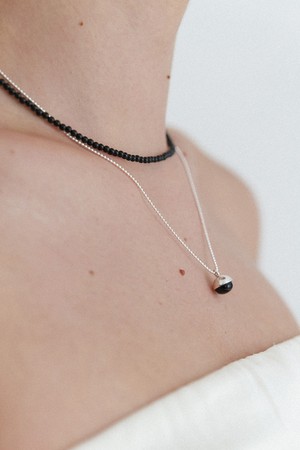half cap onyx necklace