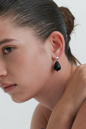 black drop earring