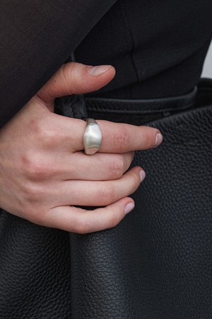 wavy bold matt ring