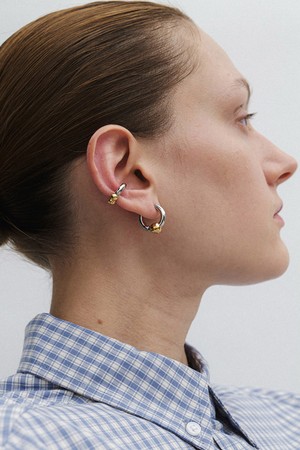 wavy onetouch earring (2COLOR)