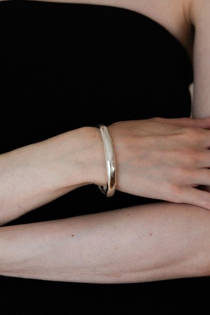 bumpy bangle - silver