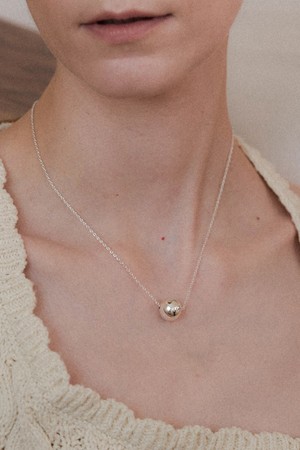 logo ball necklace - silver