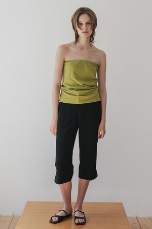 Slit Capri Pants - Black