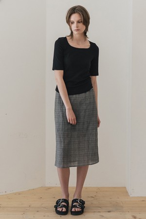String Midi Skirt - Gray