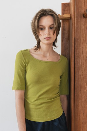 Classic Square Neck Top - Green