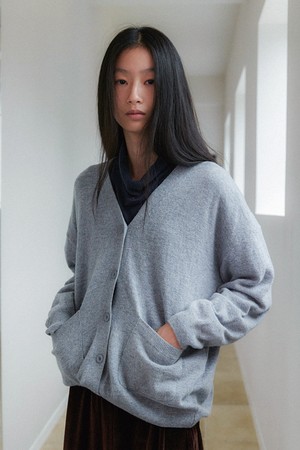 Pocket Knit Cardigan - Blue