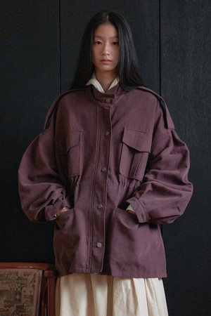 Puff Cotton Jacket - Brown