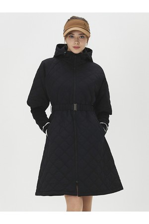 듀빅 여성 다이아 퀄팅 후드 롱 패딩점퍼 DE3WJP566BK_BLACK-a