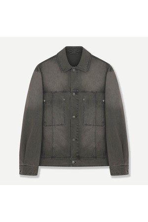 머드 워싱 데님 트러커 재킷 그레이 BNFSJP406GY