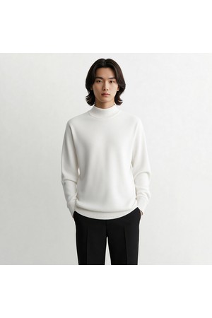 STANDARD 맨투맨형 라운드 풀오버 아이보리 BNEWSW851IV