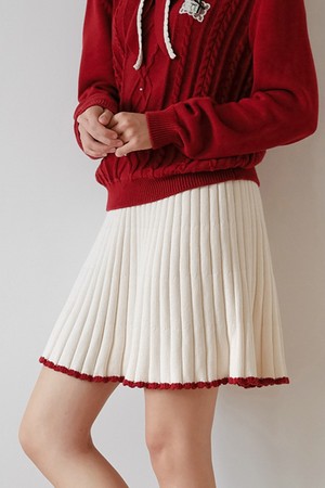 Cest_Knit a-line skirt